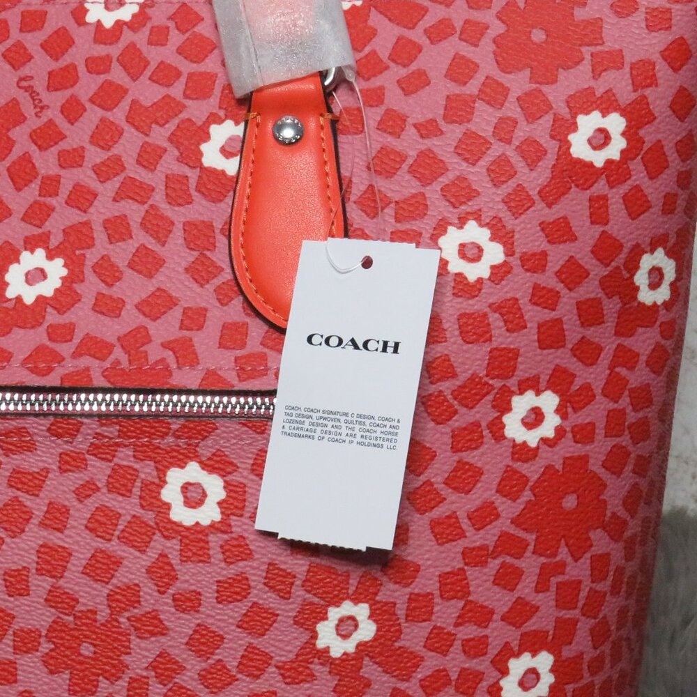 Coach Gallery Bag with Floral Print (Pink/Multi-color) - Picture 6 of 6